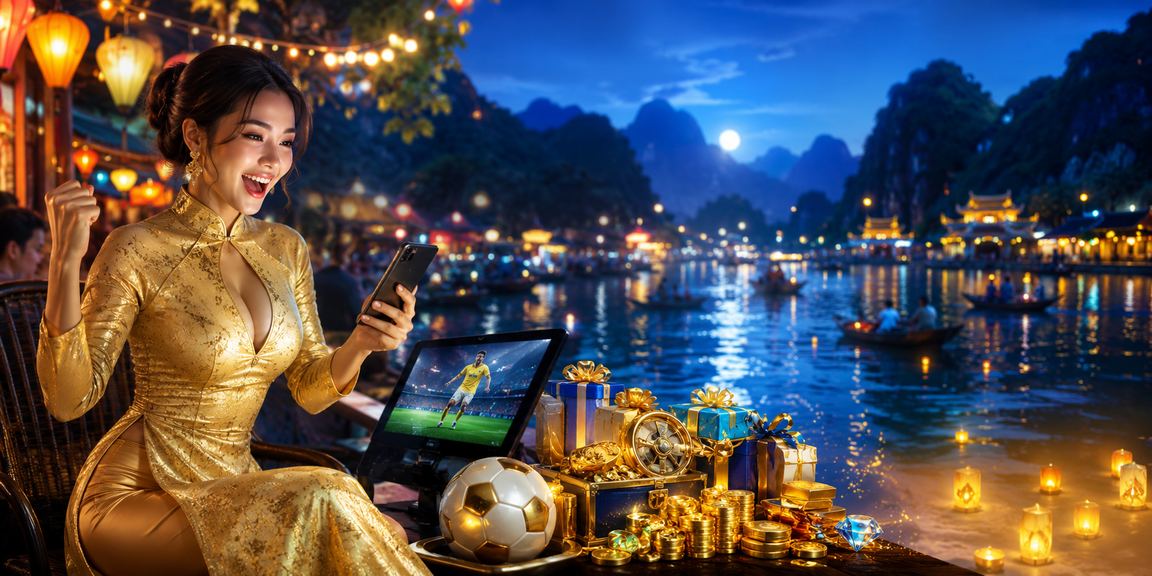 Phụ nữ mặc áo dài tại Ninh Bình đăng ký tài khoản nhận thưởng trên ứng dụng di động